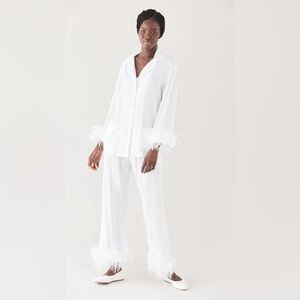 SLEEPER WHITE FEATHER PAJAMAS SET